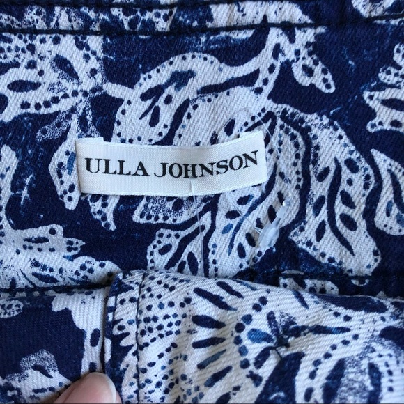 Ulla Johnson Jeans High Waist Floral Blue White Greer US 2 - Picture 11 of 12